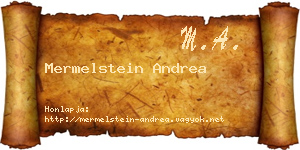 Mermelstein Andrea névjegykártya
